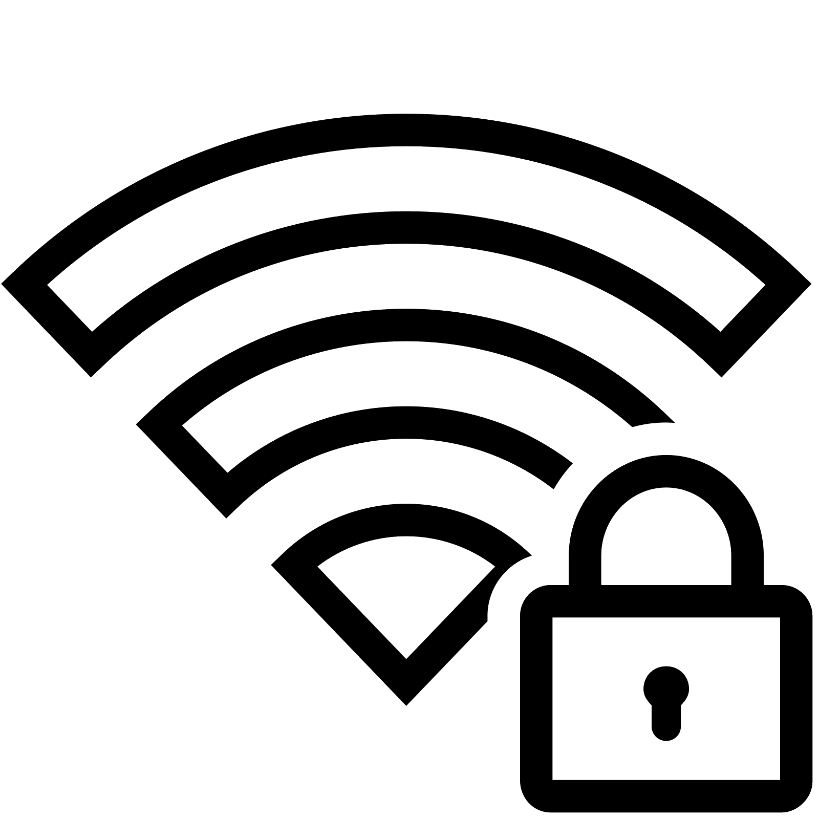 Secure Wifi Icon for Internet Safety