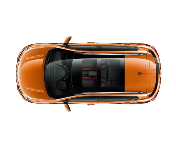 Top View of Orange Car