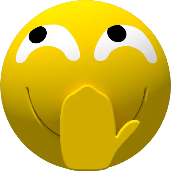 Playful Yellow Smiley with a Gesture