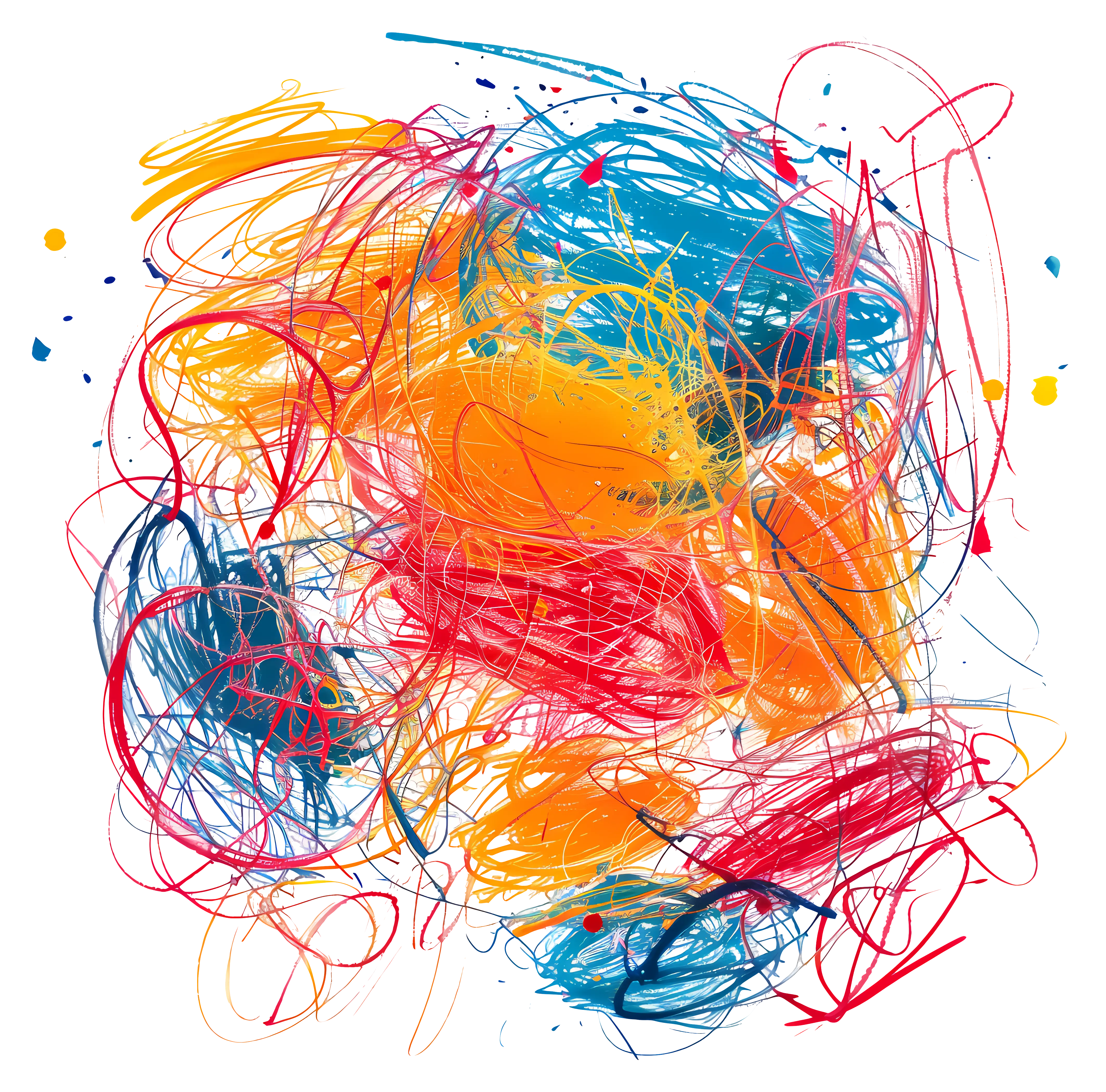 Colorful Abstract Scribbles Drawing