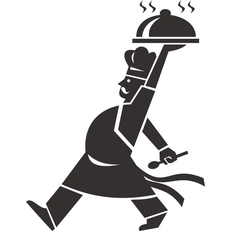Chef Icon with Serving Dish