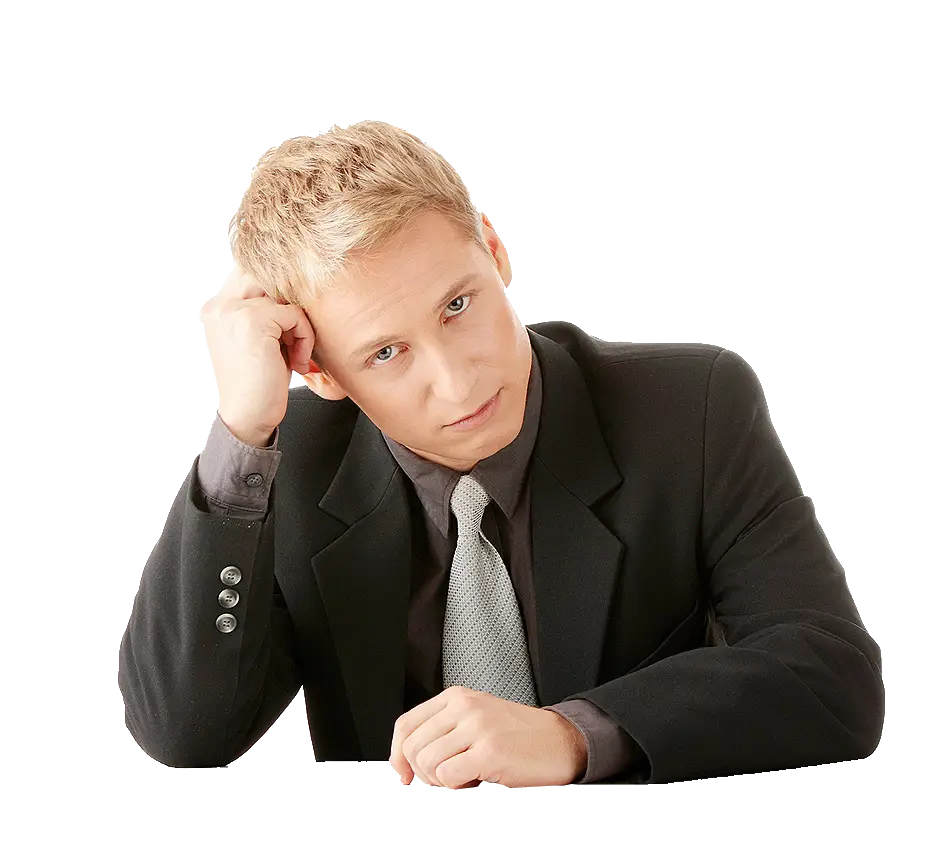 Man in Suit Thinking