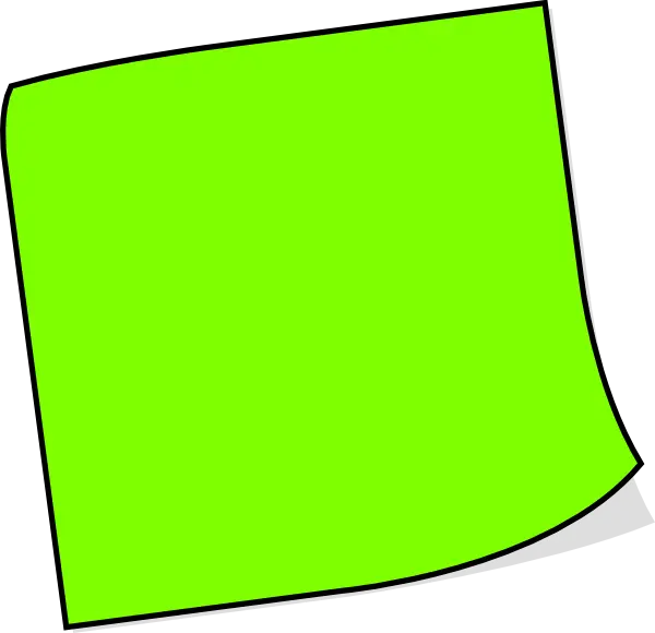 Green Sticky Note Icon Design