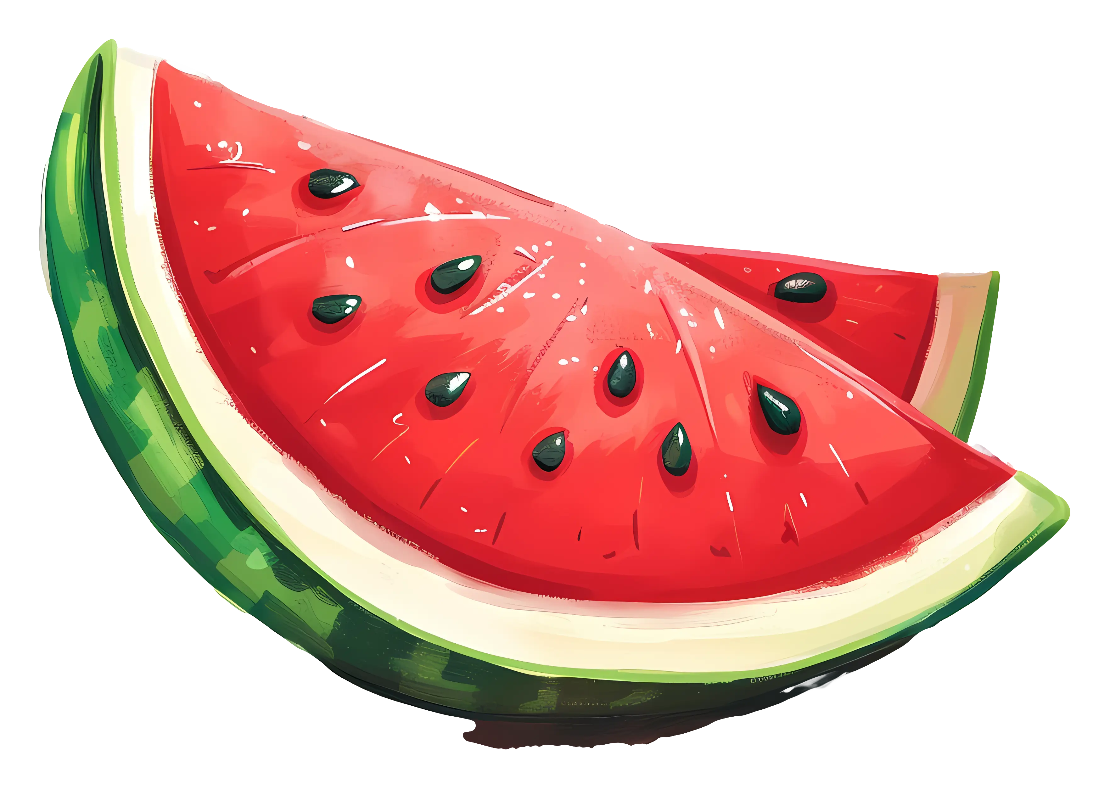 Fresh Watermelon Slices Illustration