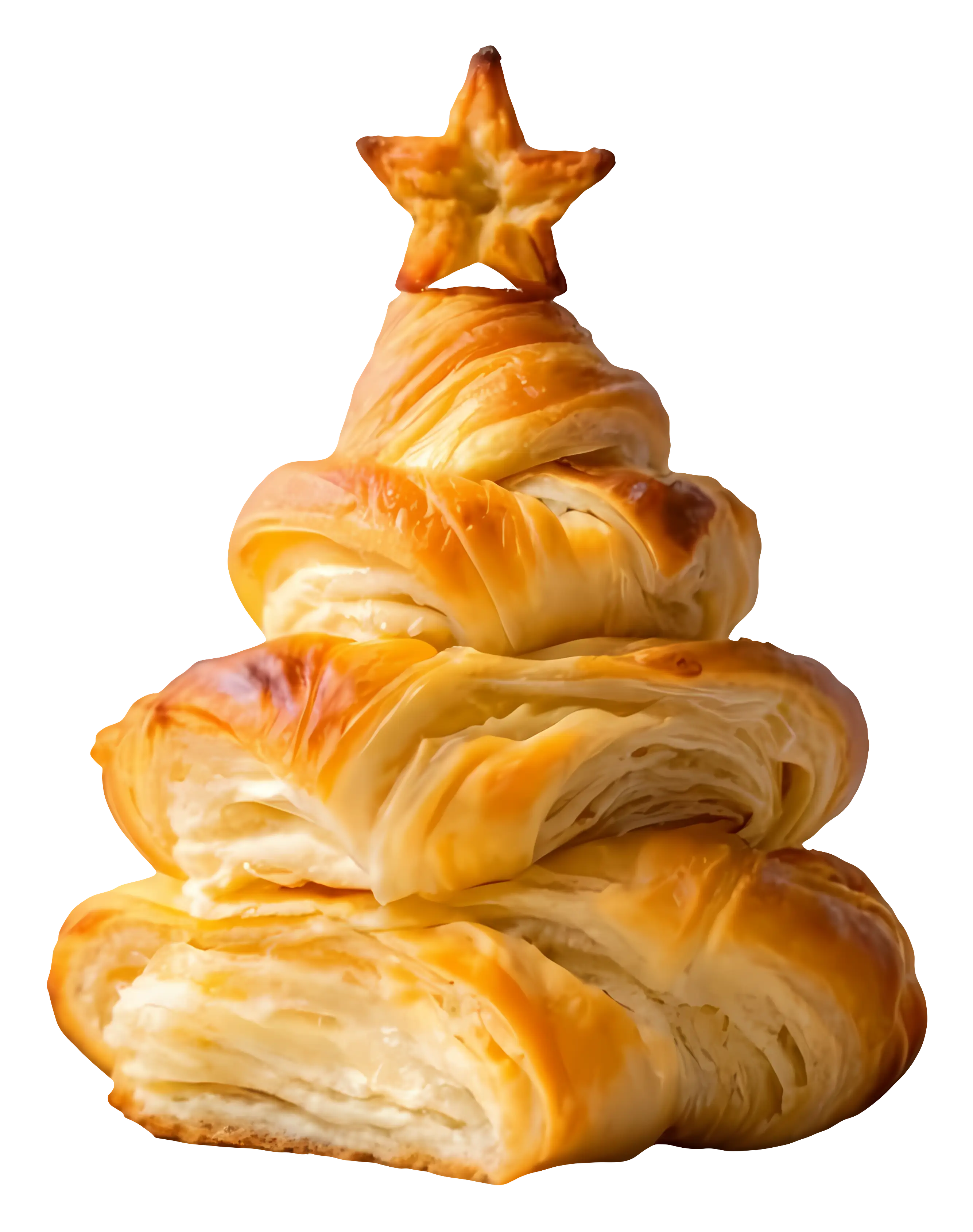 Pastry Christmas Tree with Star