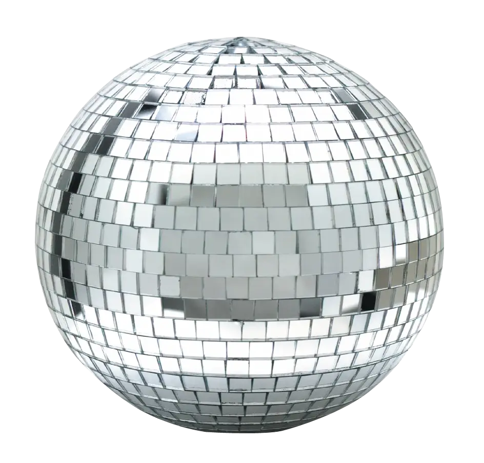 Silver Disco Ball for Party Settings