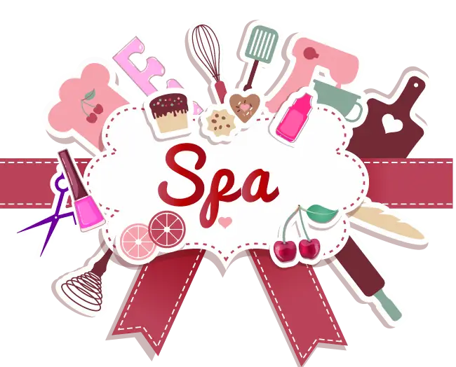 Spa Icon with Beauty and Wellness Tools