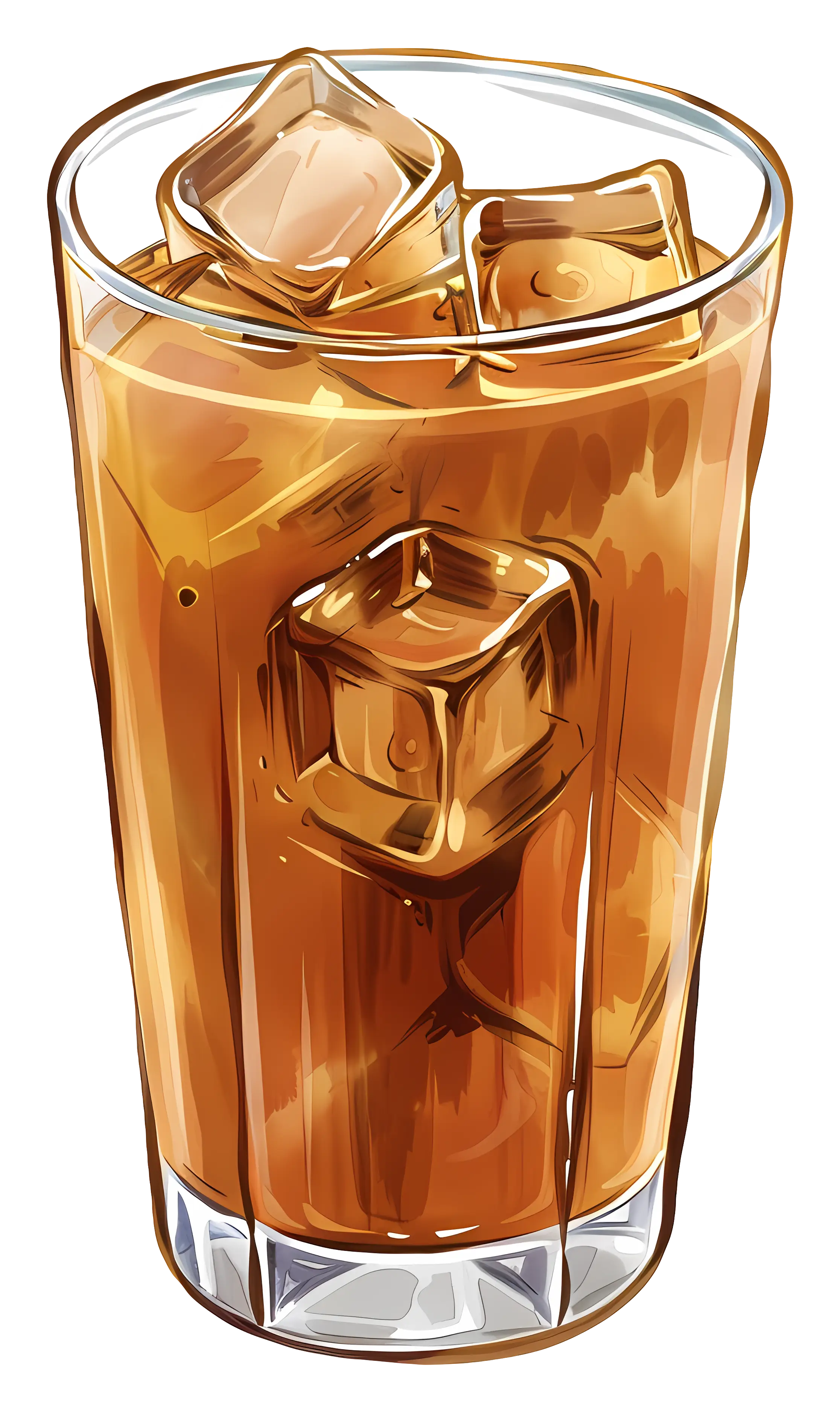 Chilled Iced Coffee with Ice Cubes