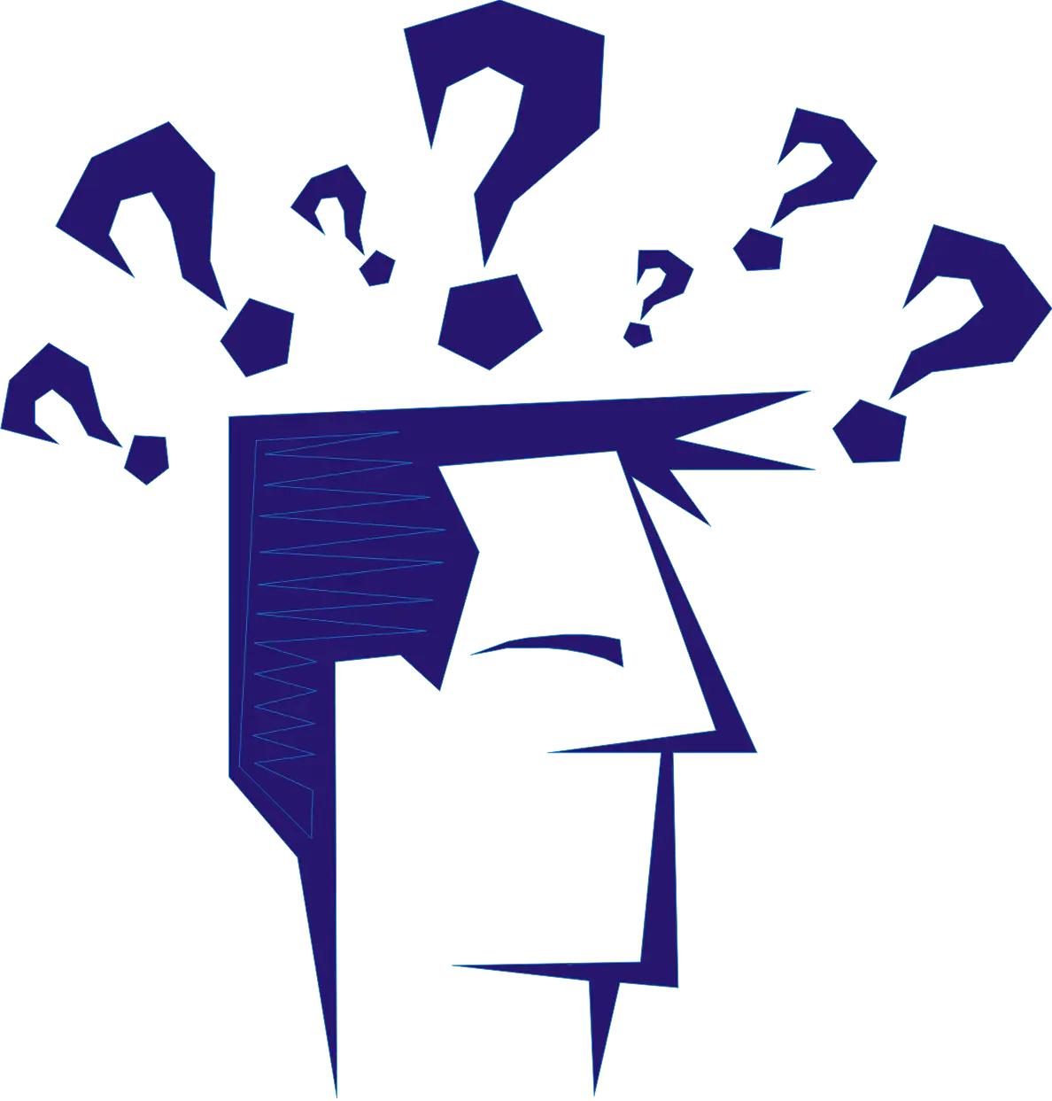Confused Person with Question Marks