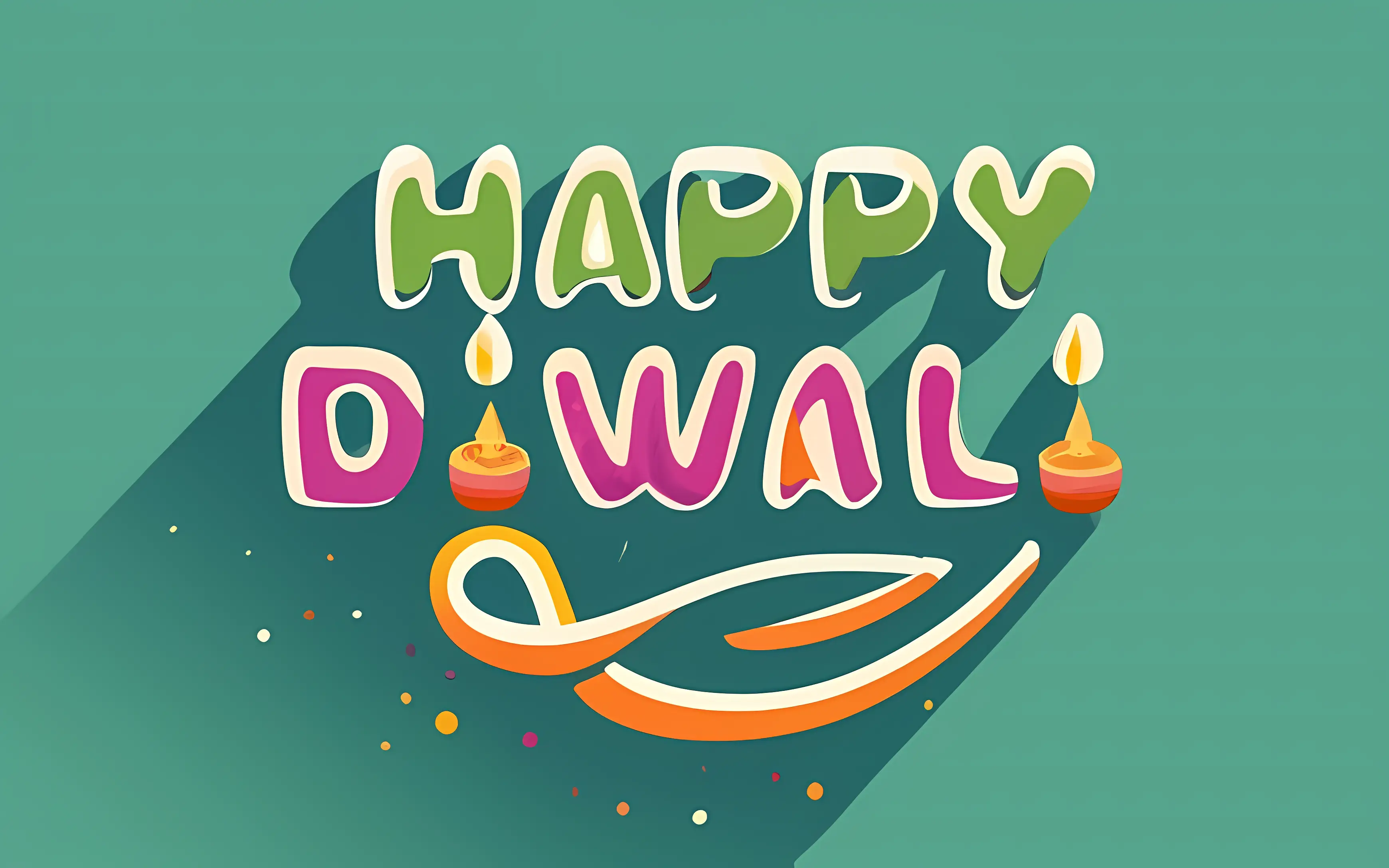 Colorful Diwali Lamp