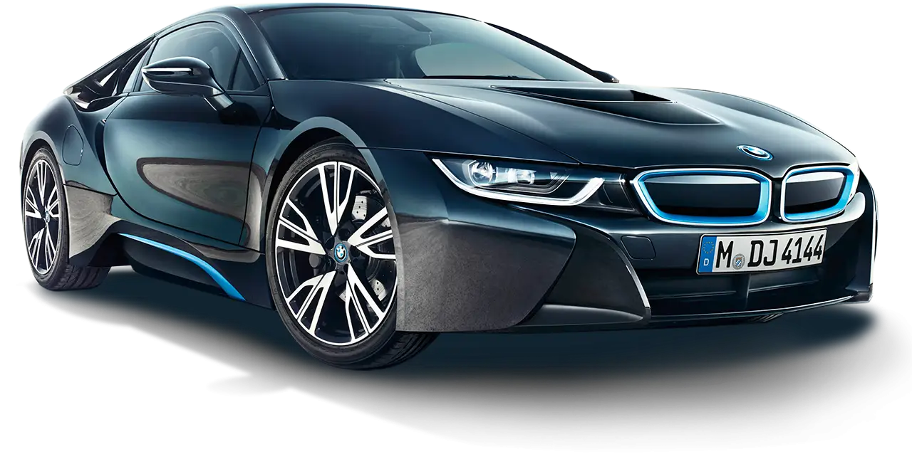 Sleek Black BMW i8 Sports Car
