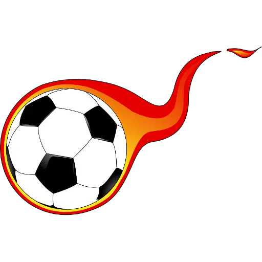 Flaming Football Illustration