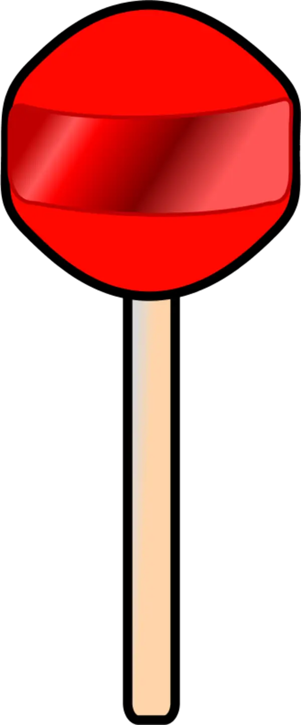 Red Lollipop on a Stick Illustration