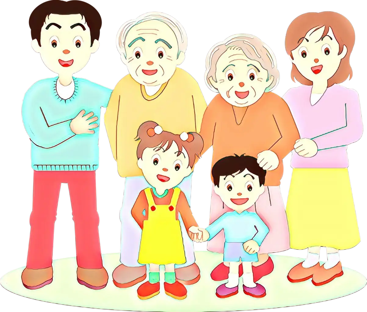 Cute Family Cartoon Illustration
