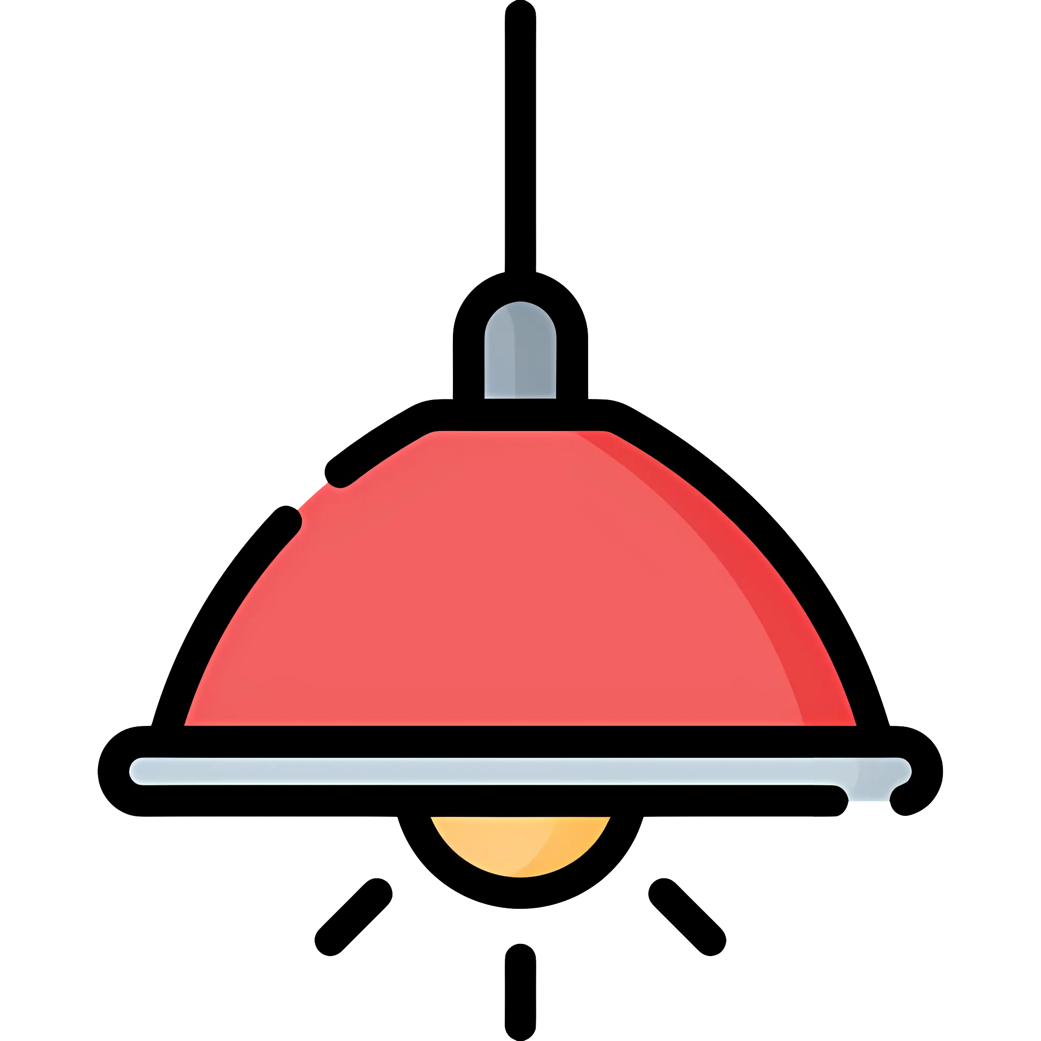 Hanging Lamp with Light Bulb Illustration