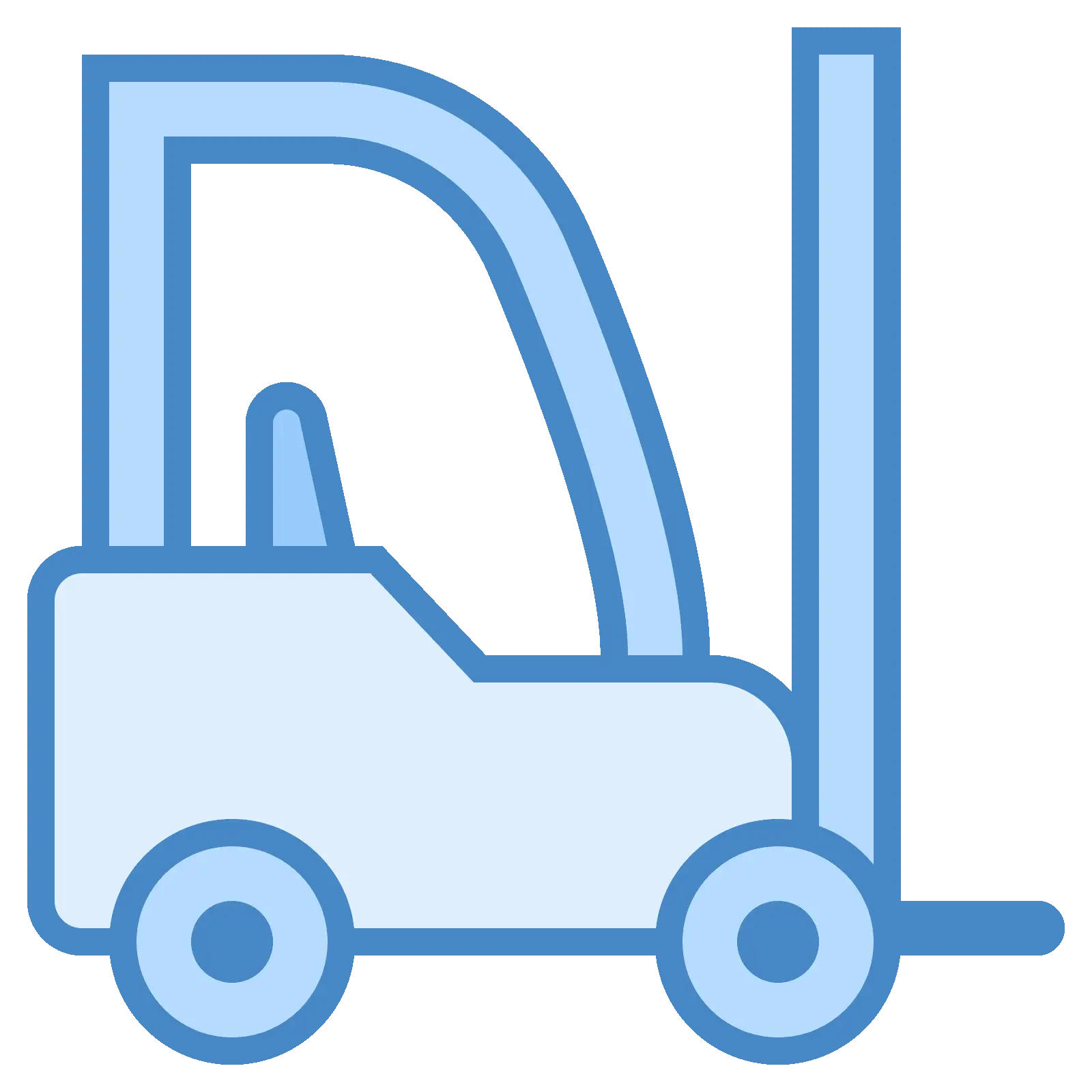 Blue Forklift for Warehouse Operations