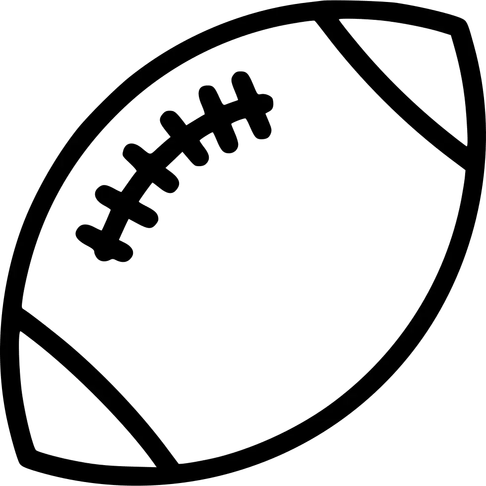 Black and White Football Icon