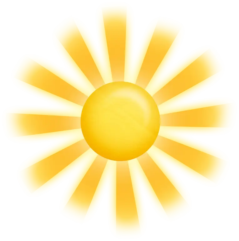 Bright Yellow Sun Illustration