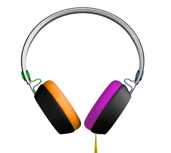 Vibrant Colorful Headphones with a Playful Design