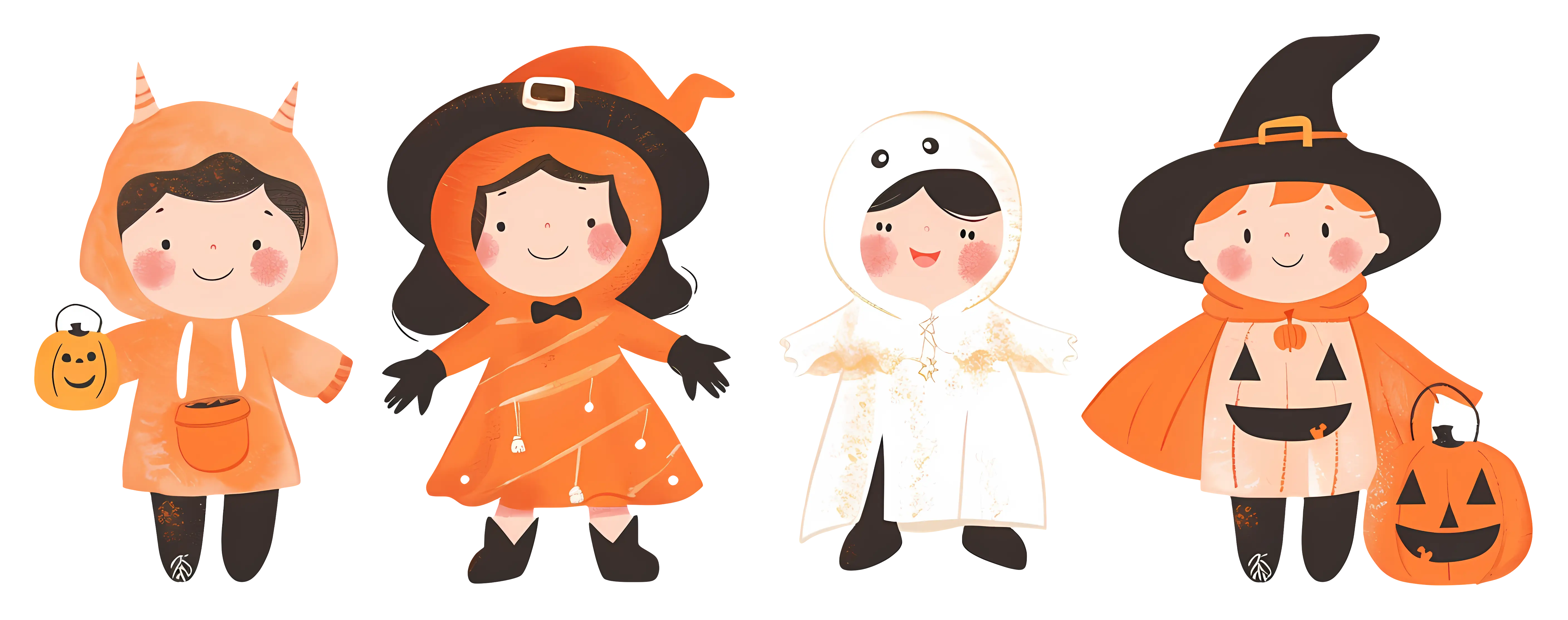 Children in Halloween Costumes