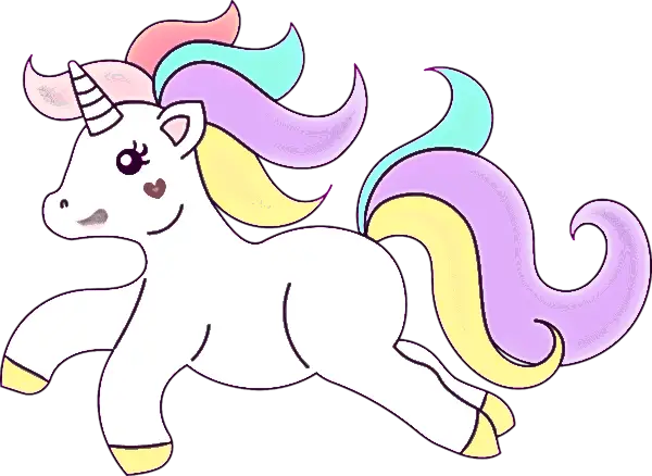 Playful Cartoon Unicorn Illustration