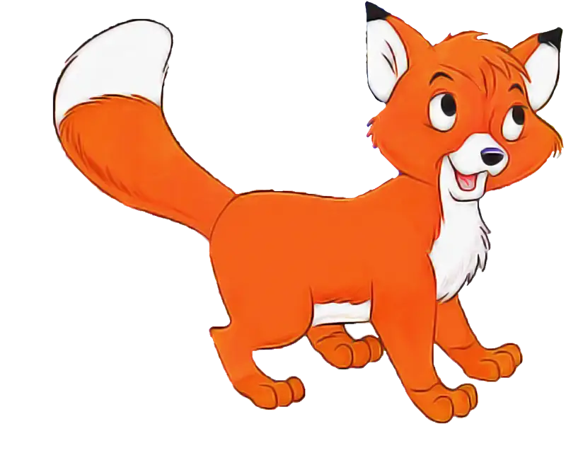 Cartoon Orange Fox Illustration