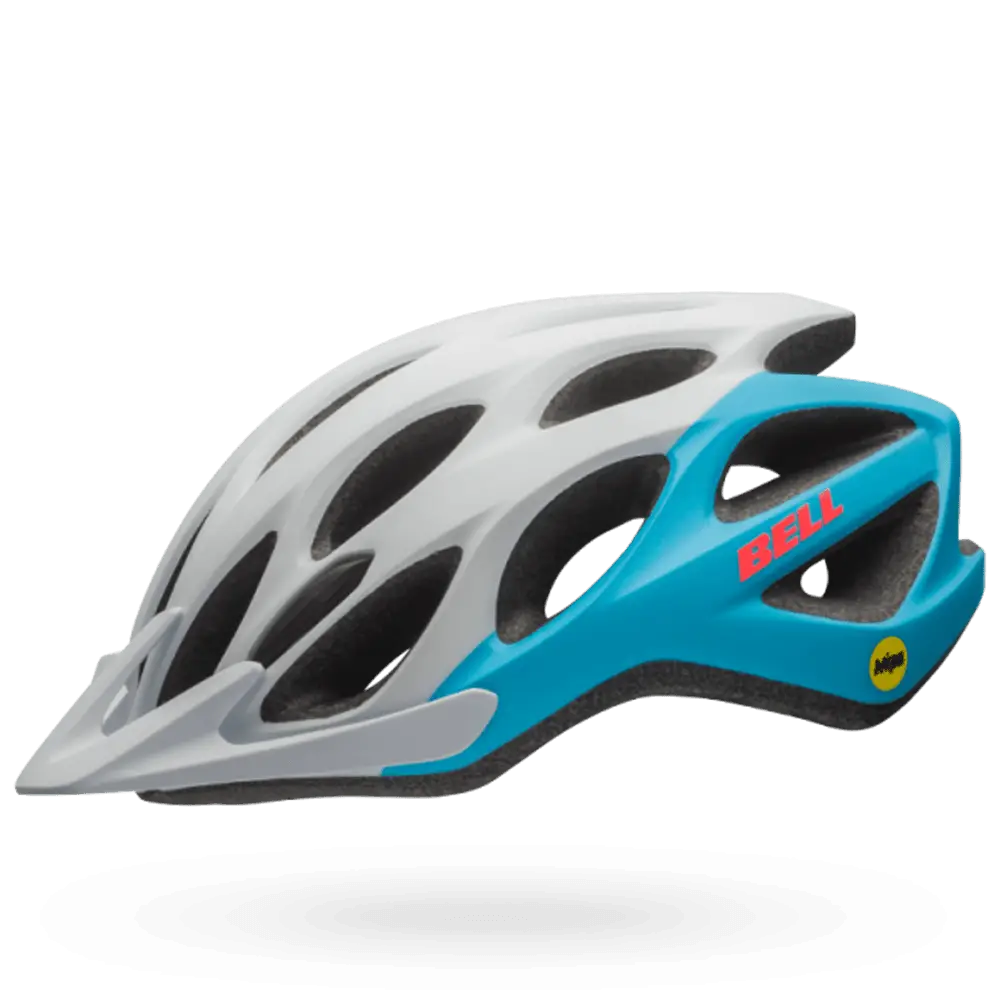 Protective Bicycle Helmet in Blue and White