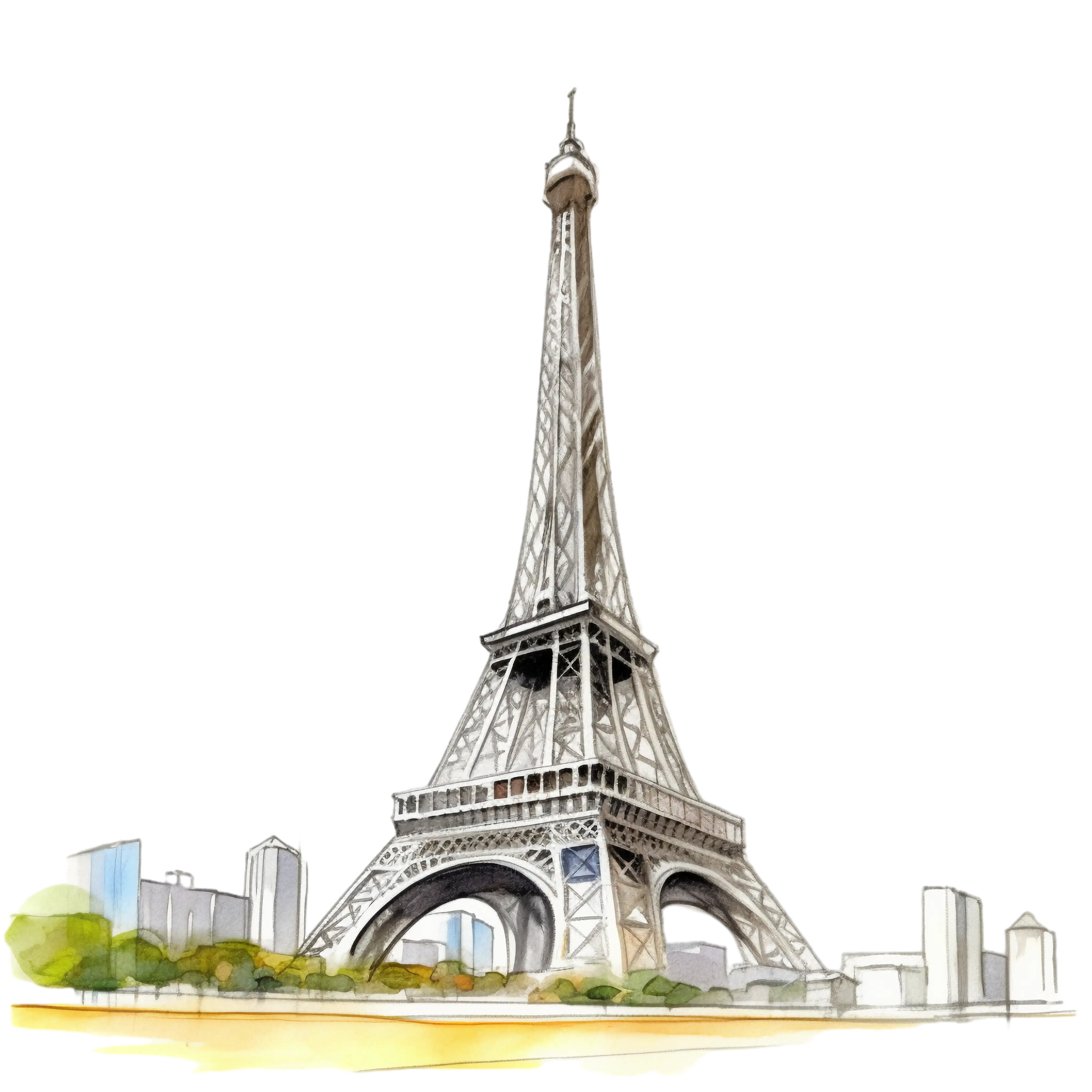 Artistic Sketch of the Eiffel Tower
