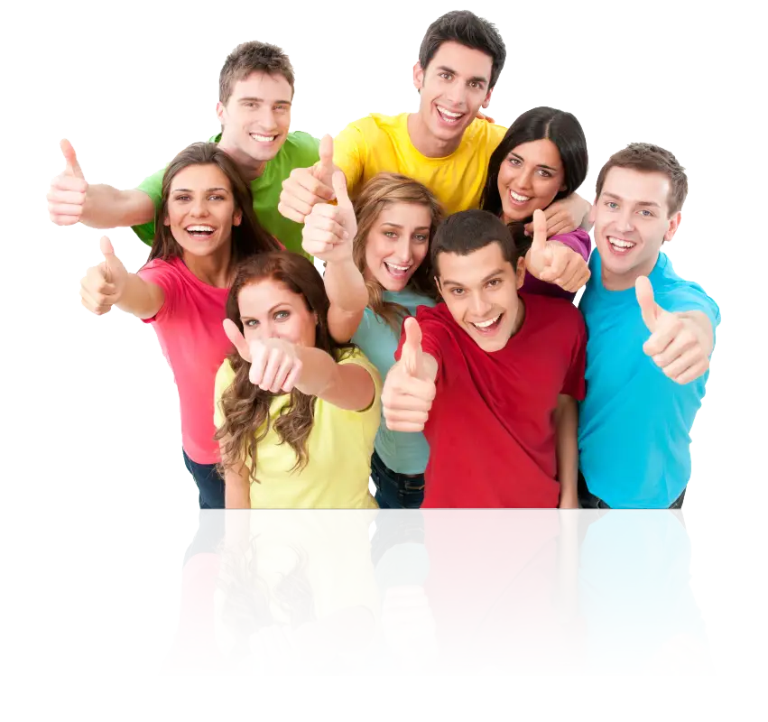Happy Group of People Giving Thumbs Up