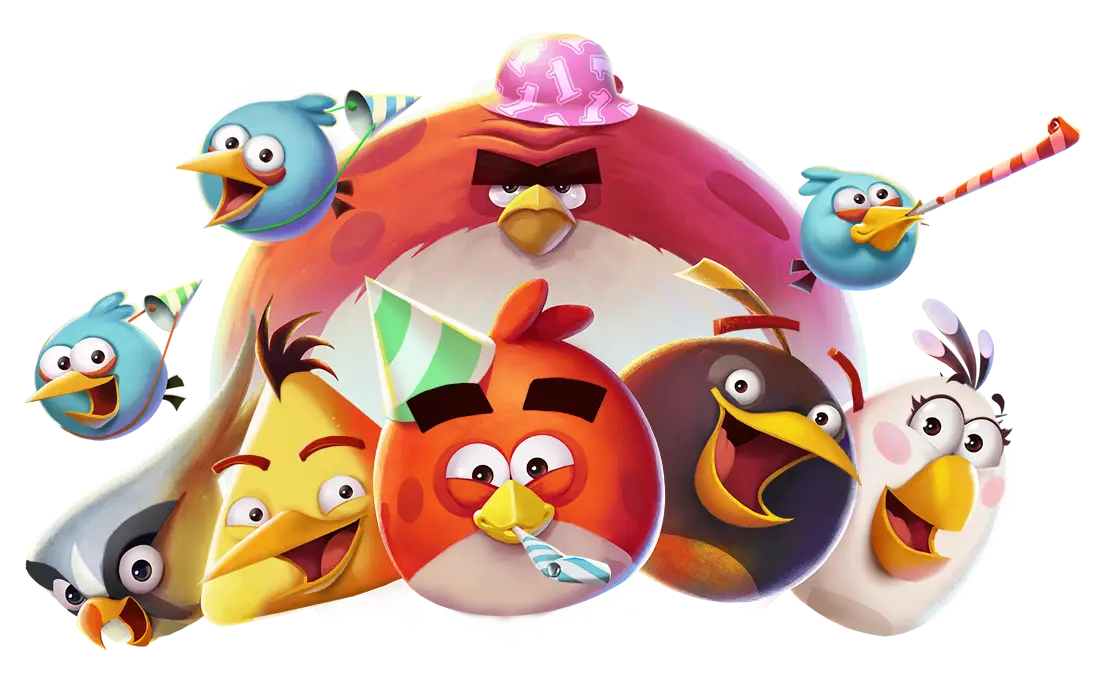 Funny Angry Birds Characters Celebrating