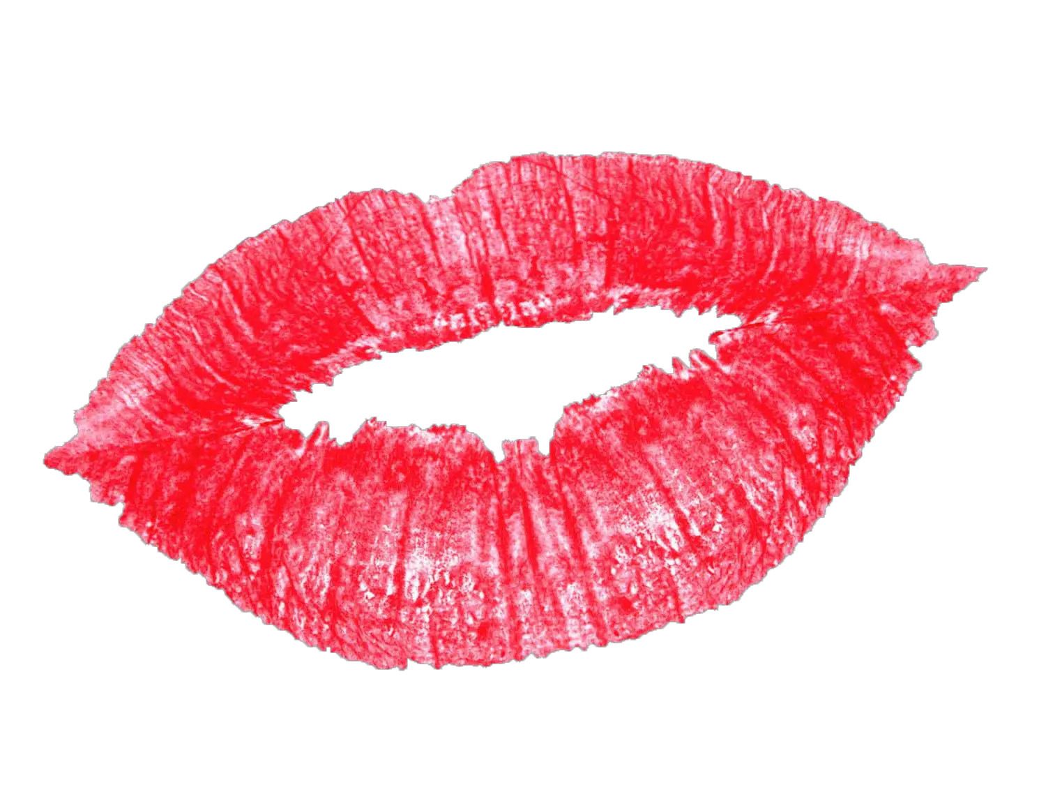 Red Lips Imprint Symbol of Affection