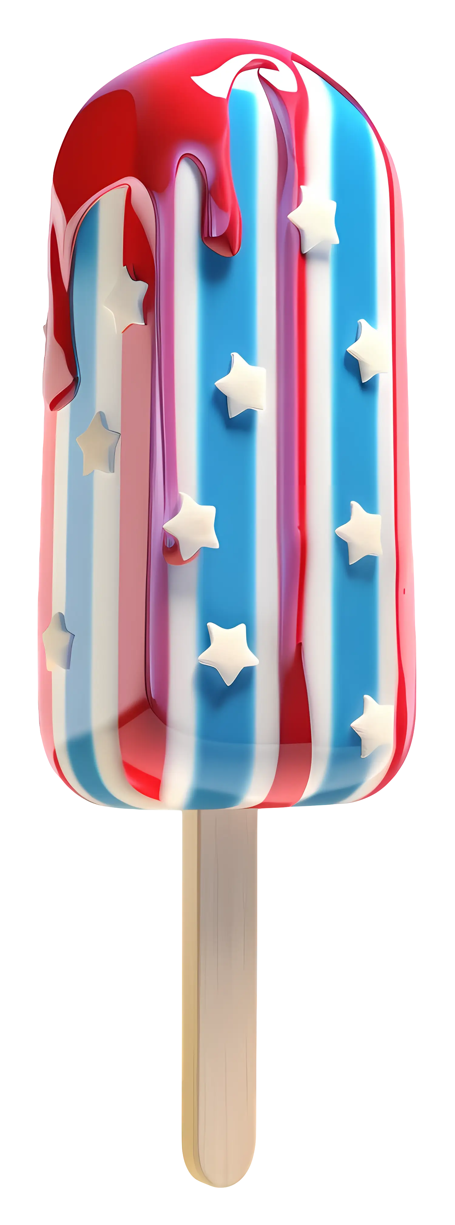 Patriotic Popsicle with Stars