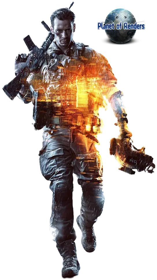 Battle-Ready Soldier with Gun