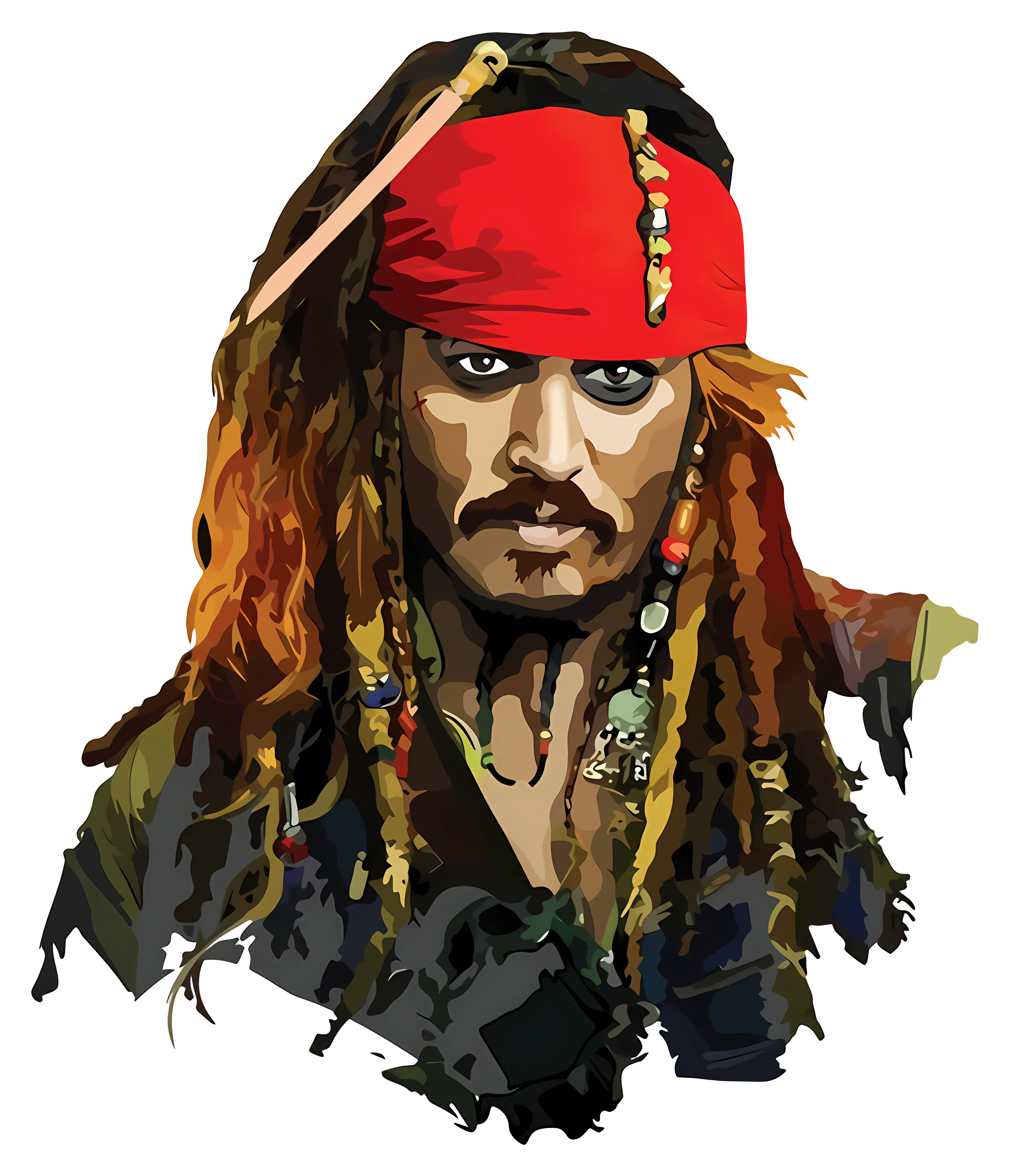 Pirate with Red Bandana