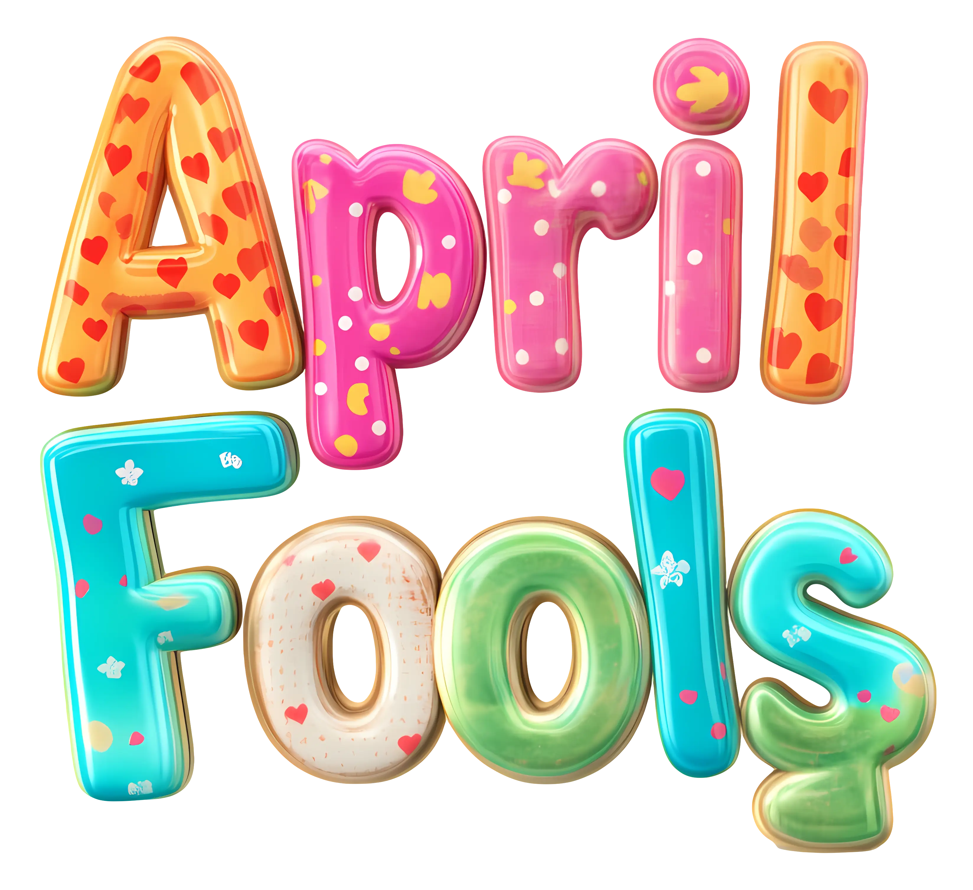 Colorful April Fools&#039; Day Text