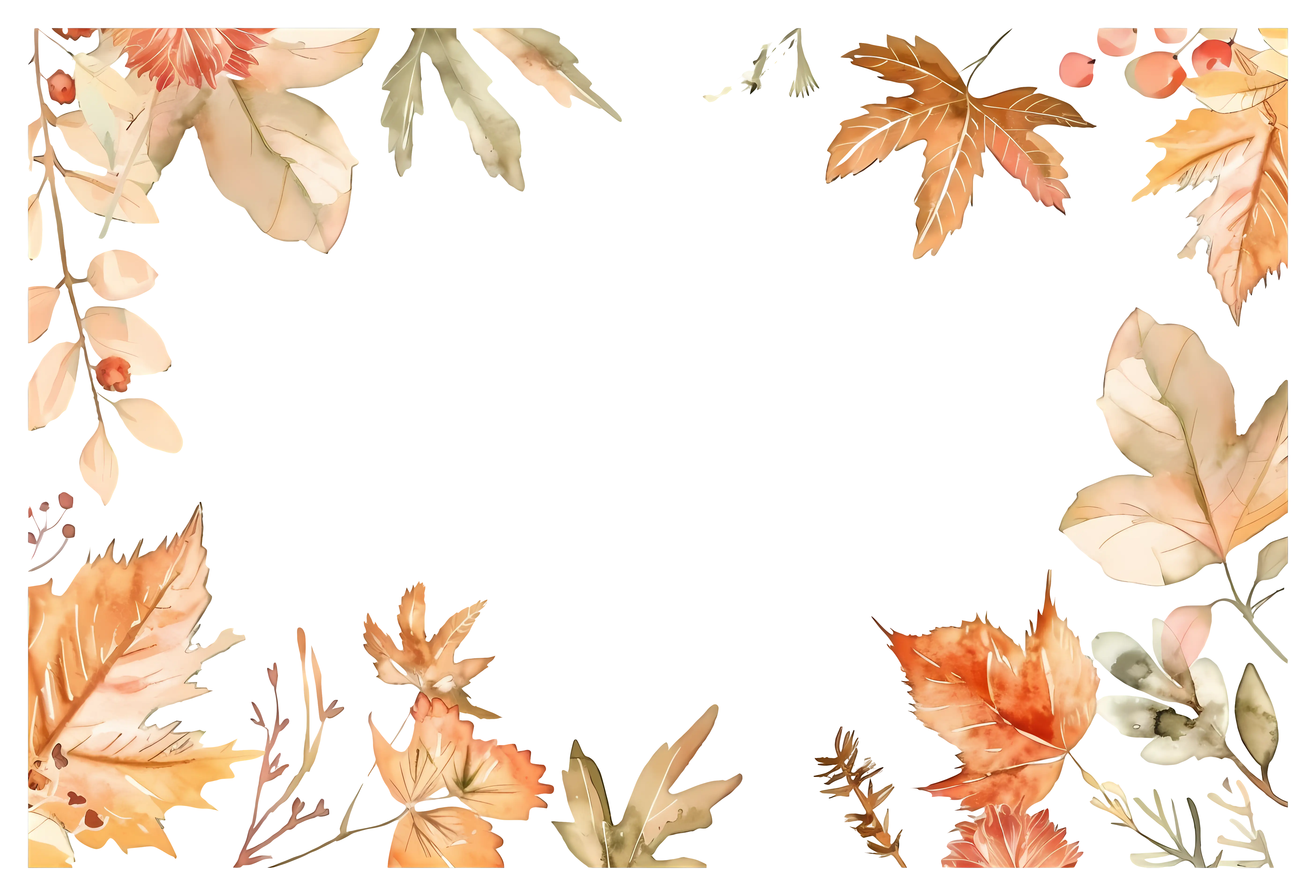 Autumn Leaves Frame for Seasonal Design