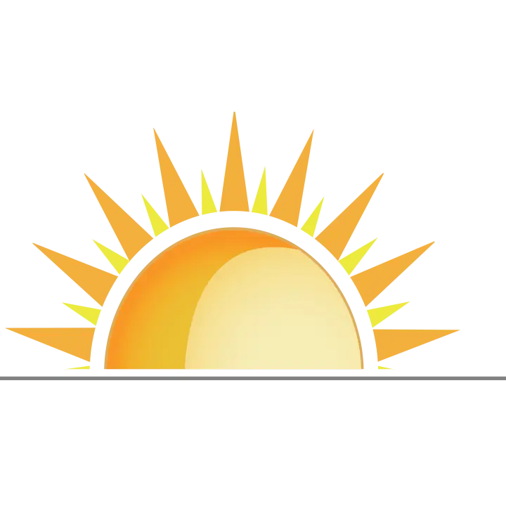 Bright Sunrise with Sun Rays