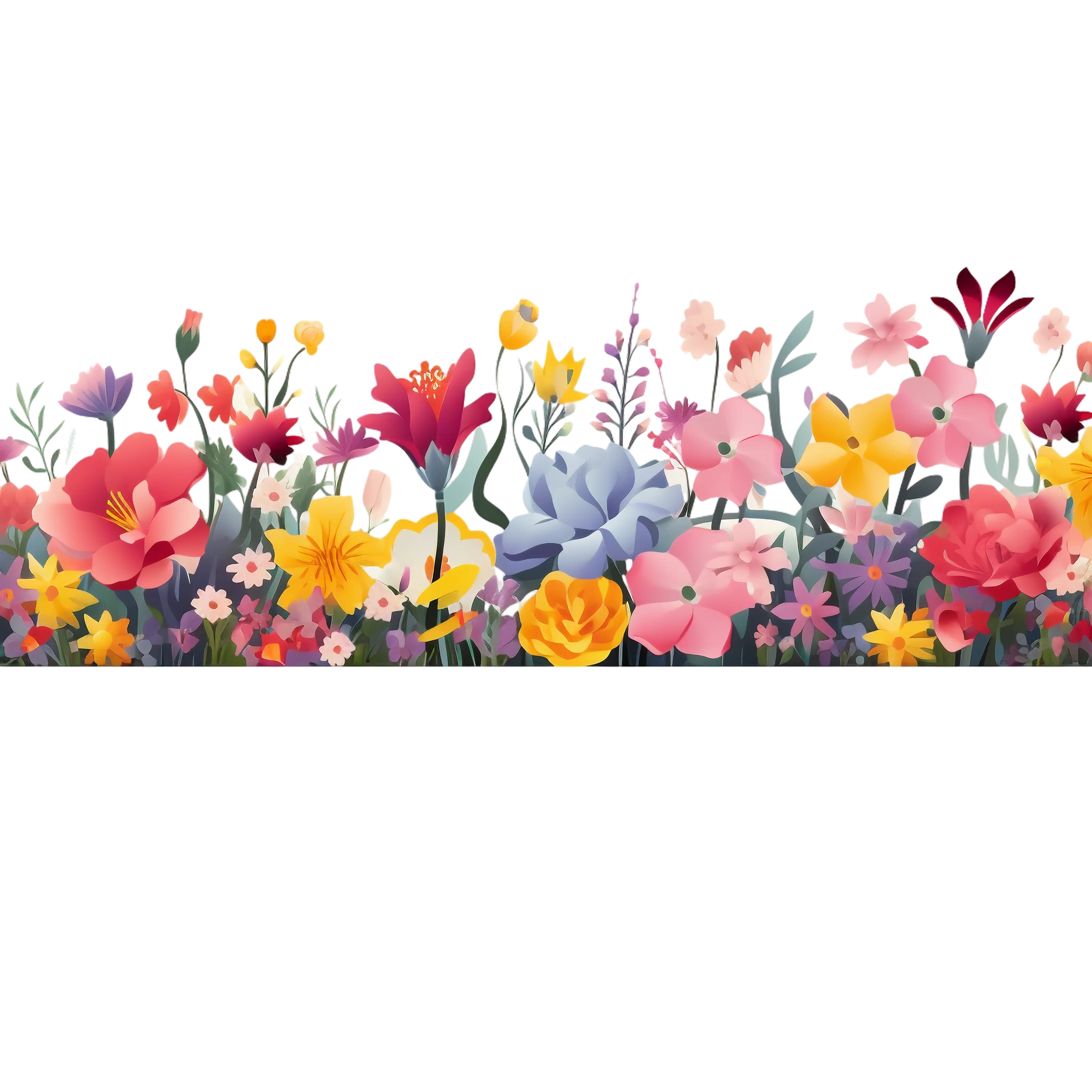 Colorful Floral Border