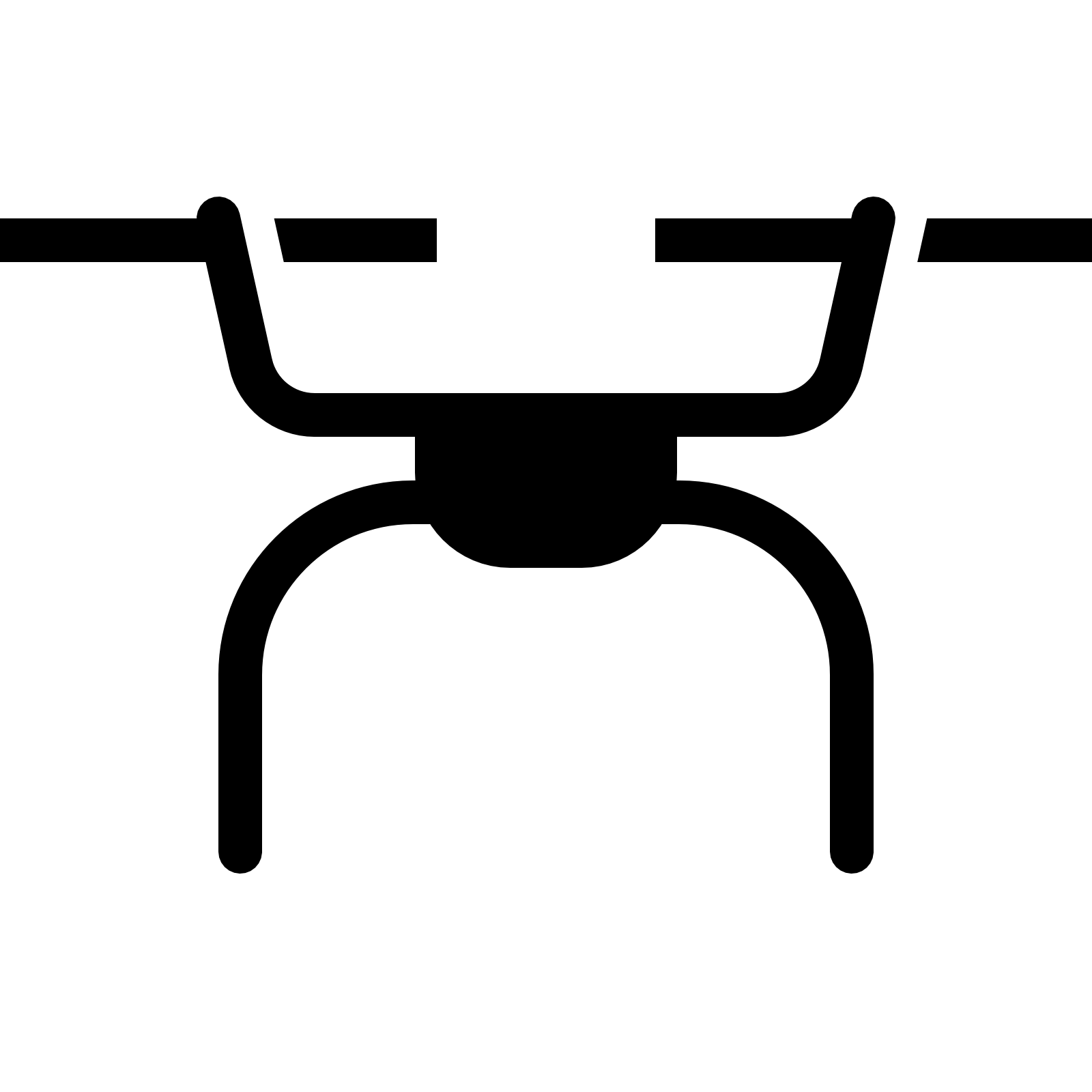 Black Icon of a Drone