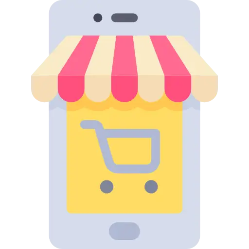 Illustration of Online Shopping on a Smartphone