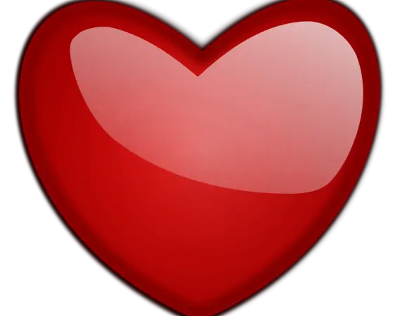 Shiny Red Heart Symbol for Love