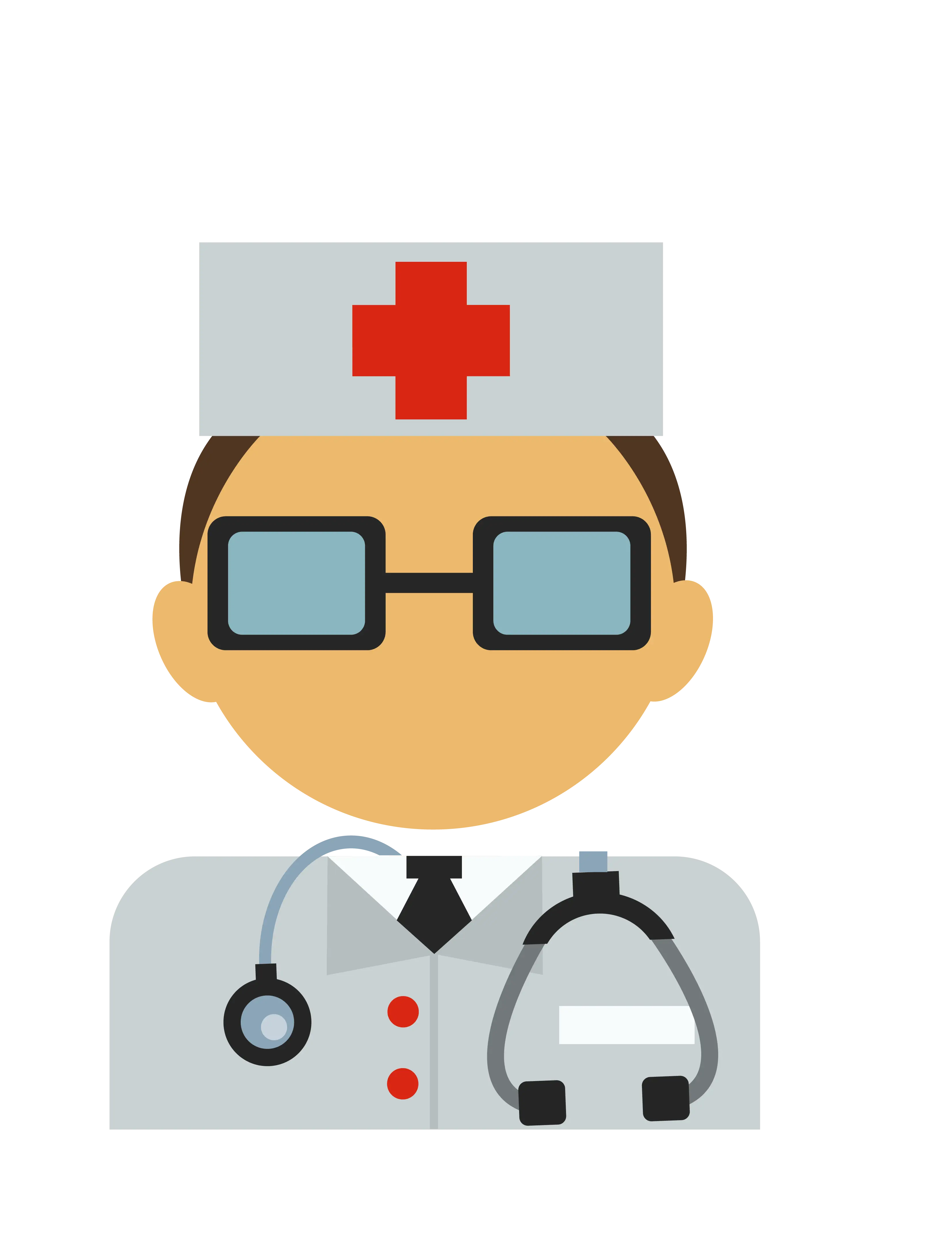 Cartoon Doctor with Stethoscope
