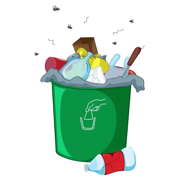 Overflowing Trash Can
