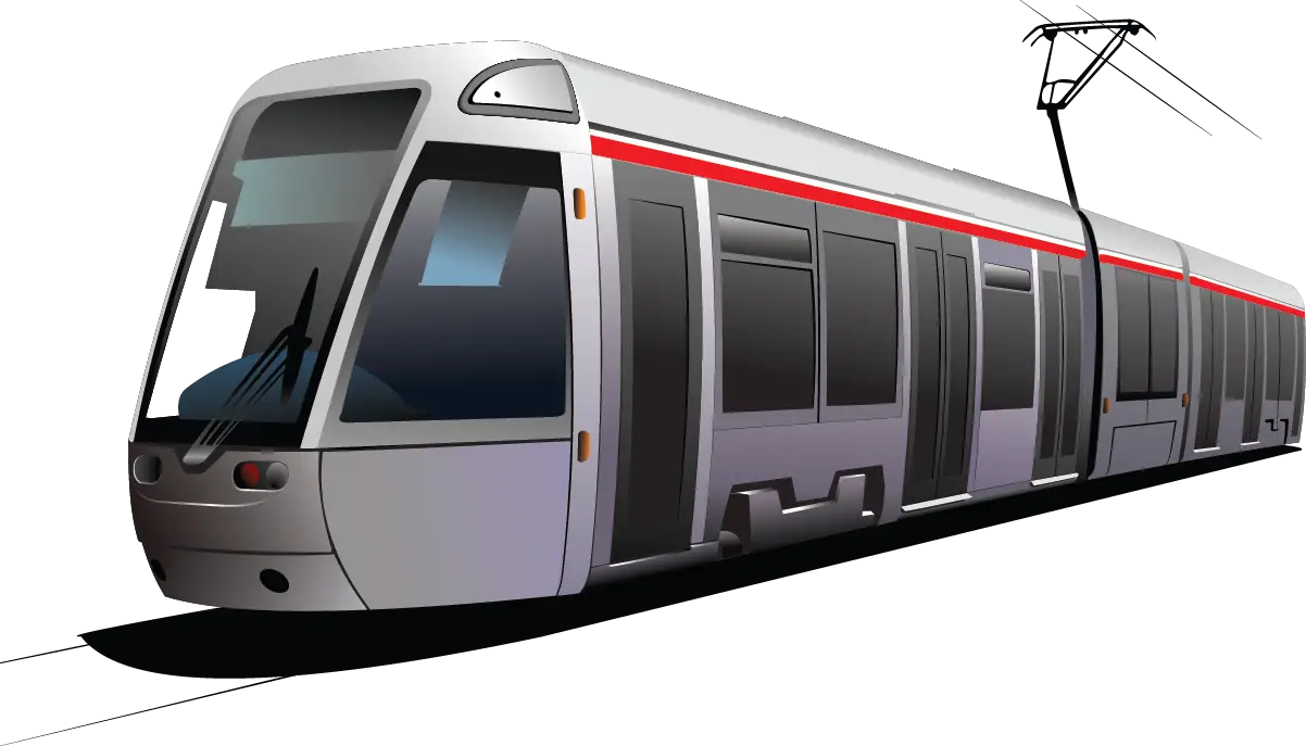 Modern Tram Illustration for Public Transport Concept