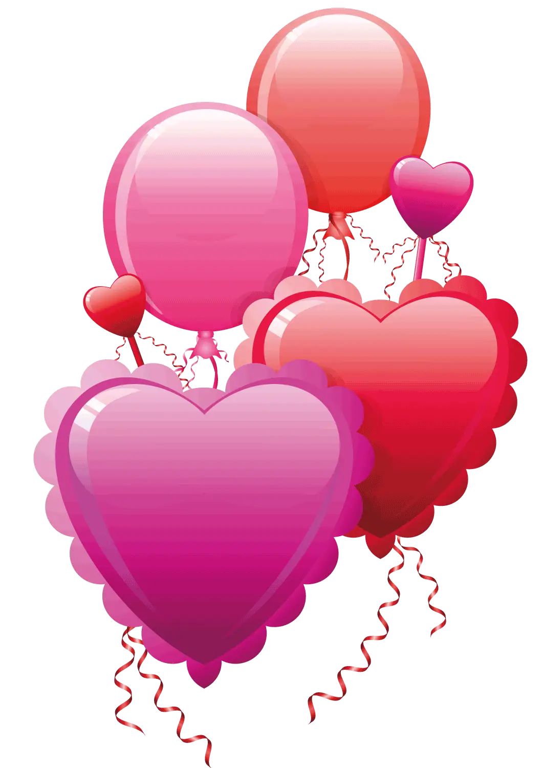 Heart-Shaped Balloons for Celebration