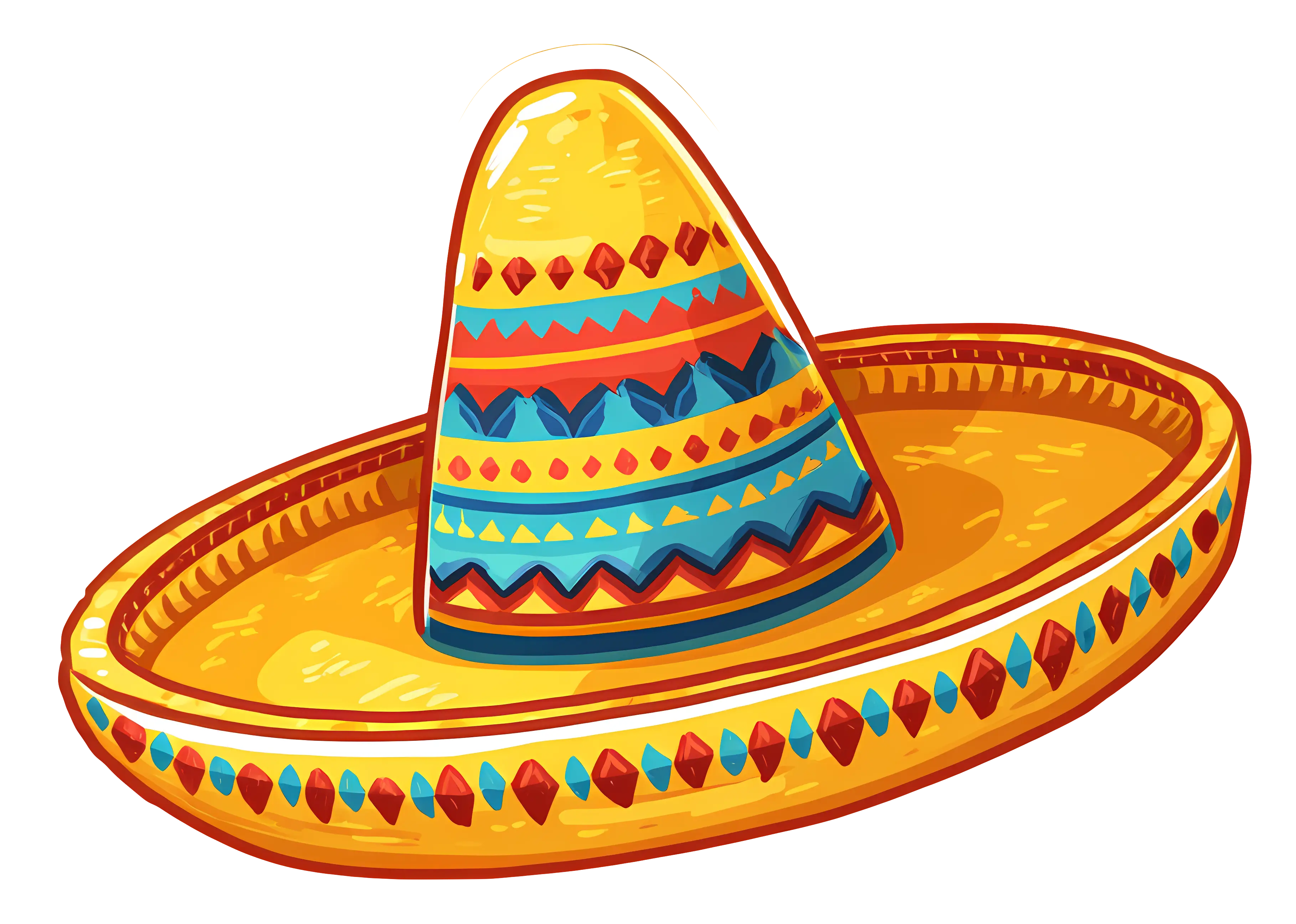 Colorful Sombrero with Patterns