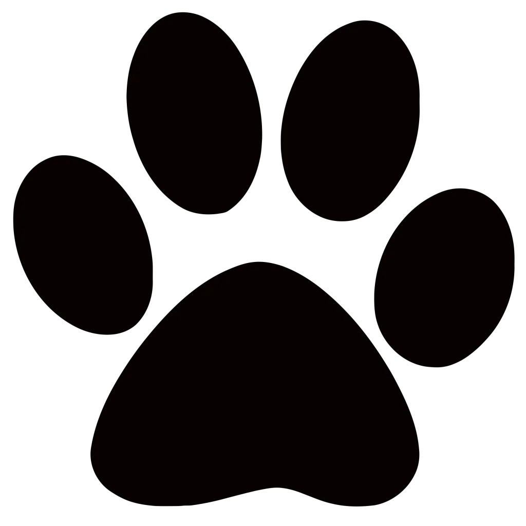 Black Paw Print Icon Illustration