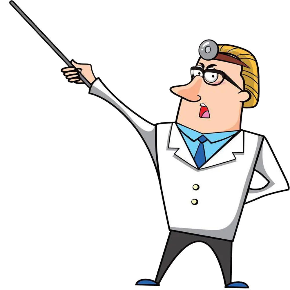 Cartoon Doctor with Pointer