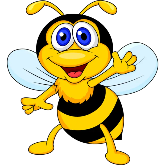 Happy Cartoon Bee Illustration