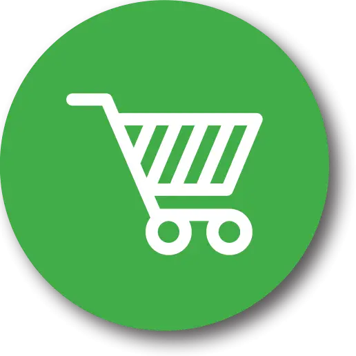 Green Shopping Cart Icon Logo